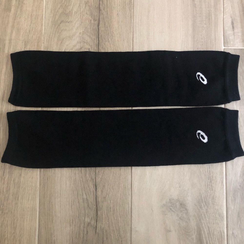 ASICS 2011 BOSTON Black Arm Warmers New - Picture 4 of 5